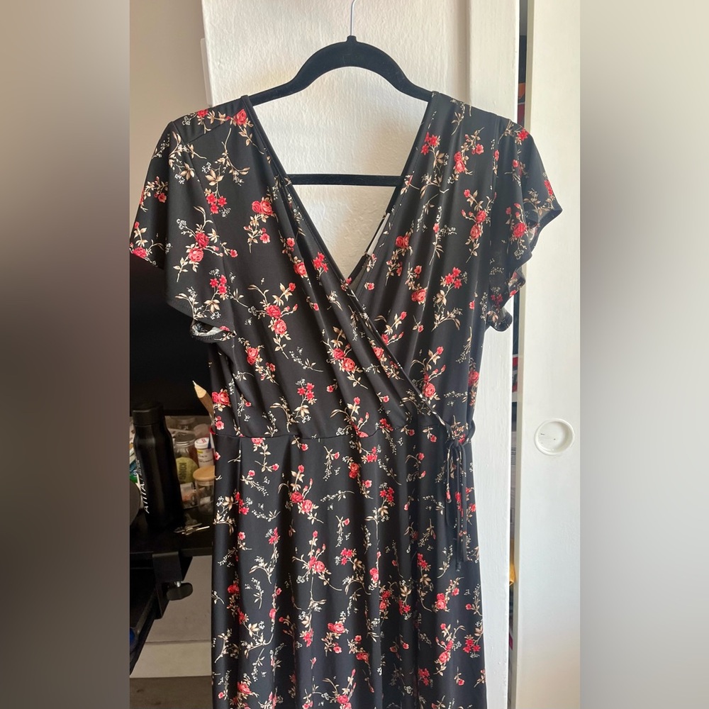 KAILIEGH - Kaela Faux Wrap Knit Dress